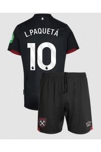 West Ham United Lucas Paqueta #10 Babyklær Borte Fotballdrakt til barn 2024-25 Korte ermer (+ Korte bukser)